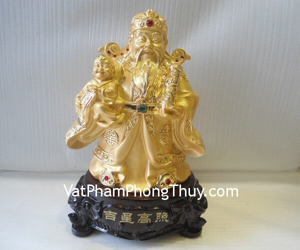 Alt text: Tượng ông Phúc trong bộ tam đa