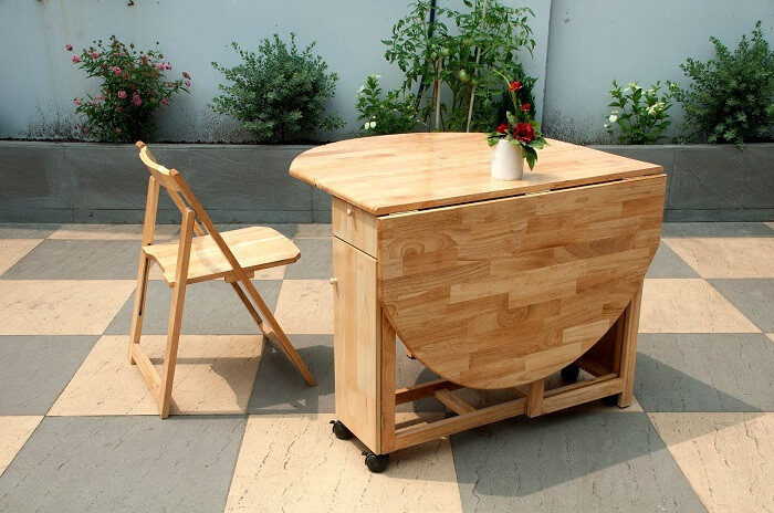 Bàn ăn gỗ gấp gọn tiết kiệm diện tích