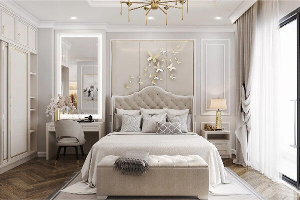 Bàn trang điểm hai cánh tiện dụng