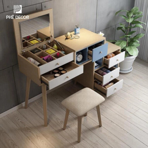 Hình ảnh bàn trang điểm thông minh, tích hợp nhiều chức năng