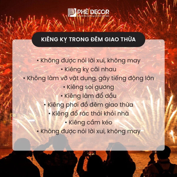 Kiêng kỵ trong đêm giao thừa