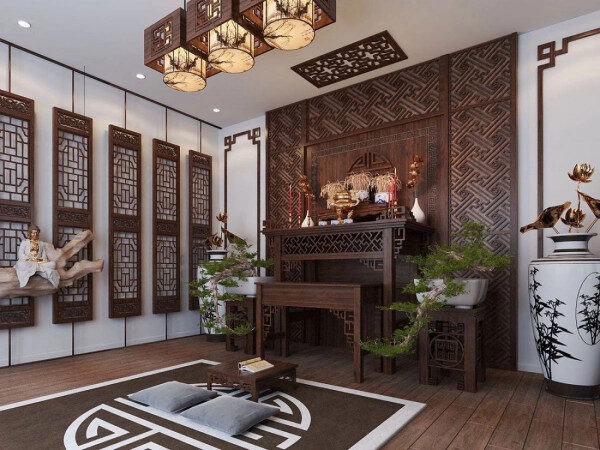 Tránh bàn thờ đối diện bếp