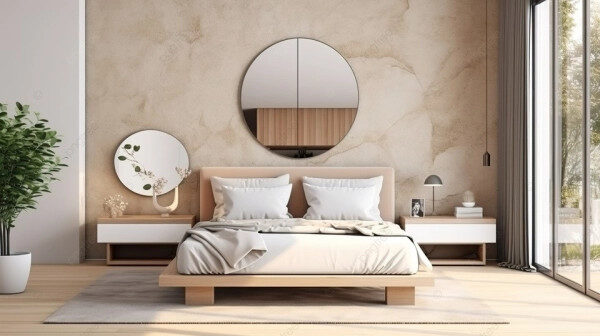 Tránh gương chiếu trực tiếp vào giường ngủ để đảm bảo phong thủy